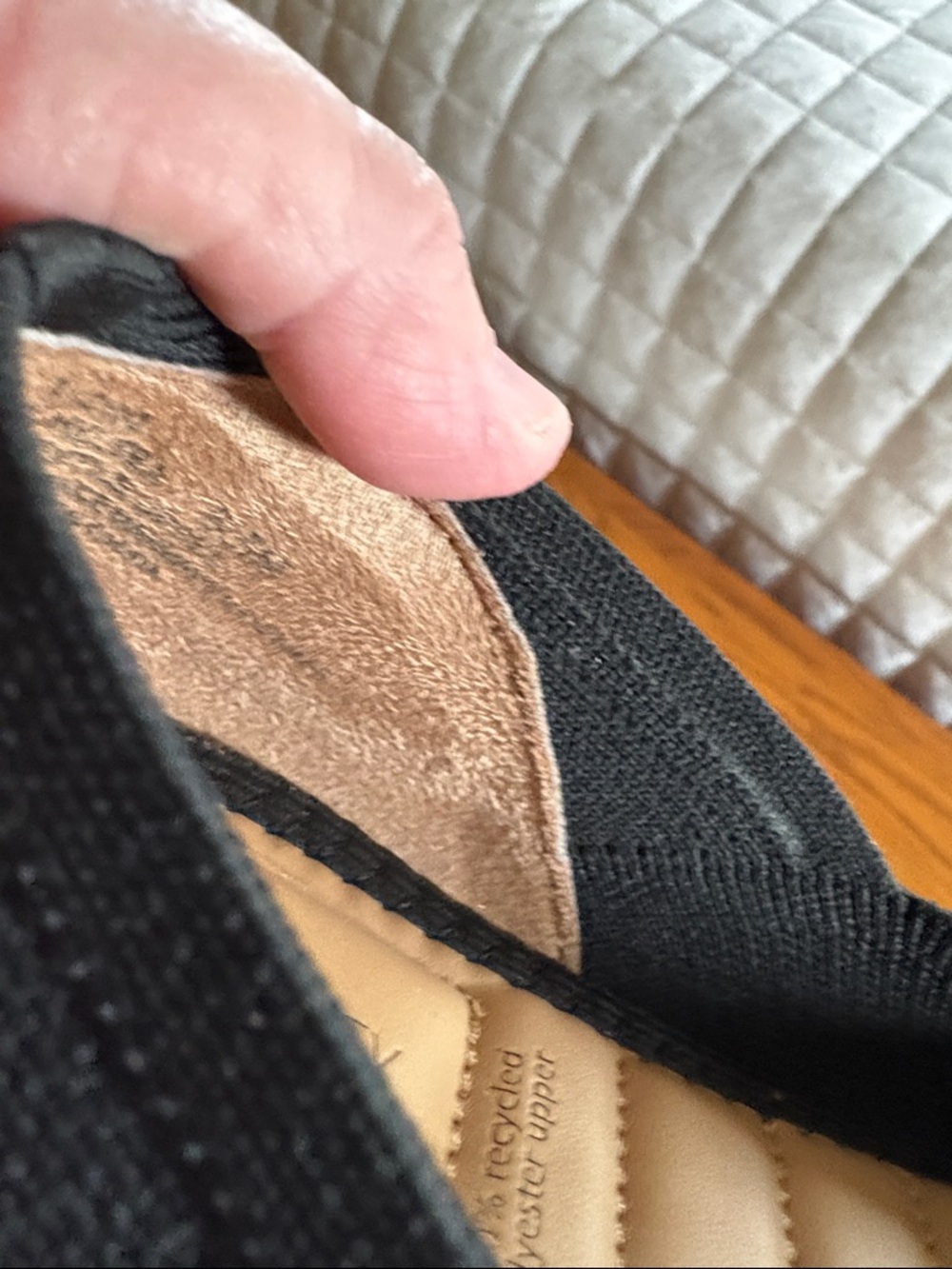 Cynthia Rowley Black Pointed Knit Ballet Flats - Picture 2 of 6